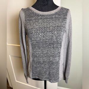 Abercrombie and fitch Gray Knit Sweater sheer front panel